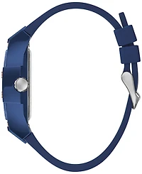 Guess Men's Blue Silicone Strap Watch 43mm