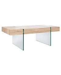 Jacob Rectangular Glass Leg Modern Coffee Table