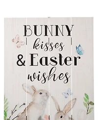 Glitzhome 18"H Easter Wooden Bunny Wall Decor