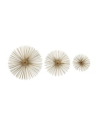 Tin Contemporary Abstract Wall Decor, Set of 3