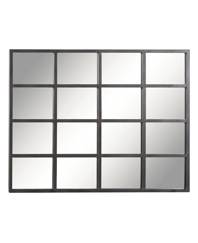 Industrial Metal Wall Mirror, 7.5" H x 51.5" L