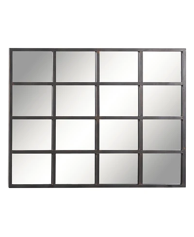 Industrial Metal Wall Mirror, 7.5" H x 51.5" L
