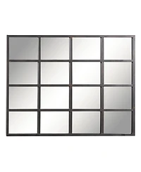 Industrial Metal Wall Mirror, 7.5" H x 51.5" L