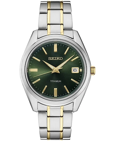 Seiko Men's Essential Two-Tone Titanium Bracelet Watch 40mm