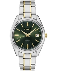 Seiko Men's Essential Two-Tone Titanium Bracelet Watch 40mm