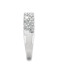 Moissanite Two Row Band 1 ct. t.w. Diamond Equivalent 14k White Gold