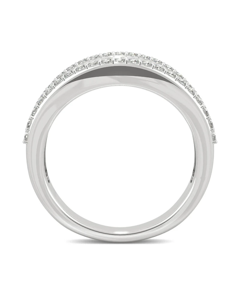 Moissanite Graduated Stone Band 1-1/2 ct. t.w. Diamond Equivalent 14k White Gold