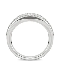 Moissanite Graduated Stone Band 1-1/2 ct. t.w. Diamond Equivalent 14k White Gold