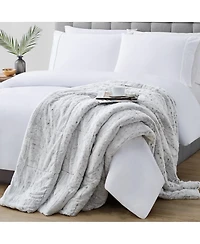 Christian Siriano Snow Leopard Luxury Faux-Fur Throw, 60" x 70"