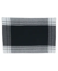 Saro Lifestyle Striped Border Design Placemats, Set of 4, 19" x 13"