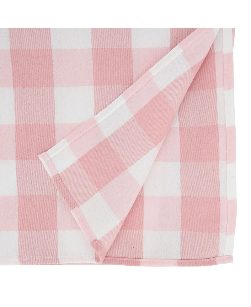 Saro Lifestyle Buffalo Plaid Design Cotton Blend Tablecloth, 70" x