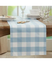 Saro Lifestyle Buffalo Plaid Cotton Blend Table Runner, 72" x 16"