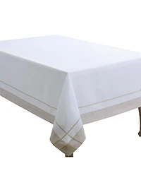 Saro Lifestyle Casual Tablecloth with Banded Border Design