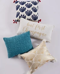 Levtex Nanette Crewel Pom Decorative Pillow, 18" x 18"