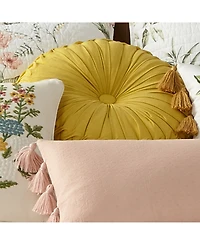 Levtex Viviana Pleated Decorative Pillow, 16" Round