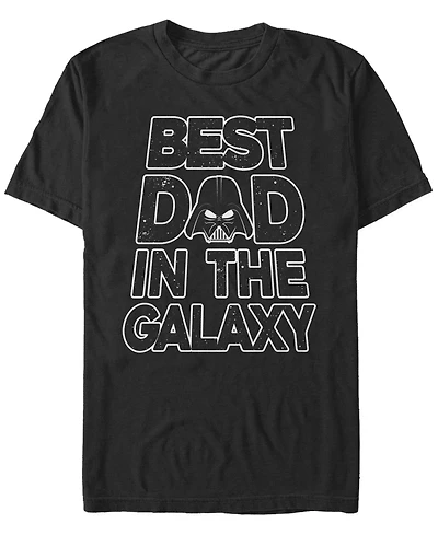 Fifth Sun Men's Galaxy Dad Text Short Sleeve Crew T-shirt