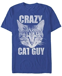 Fifth Sun Men's Cat Guy Short Sleeve Crew T-shirt