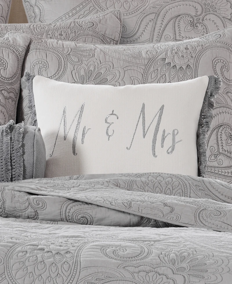 Levtex Perla Mr. and Mrs.Decorative Pillow, 16" x 20"