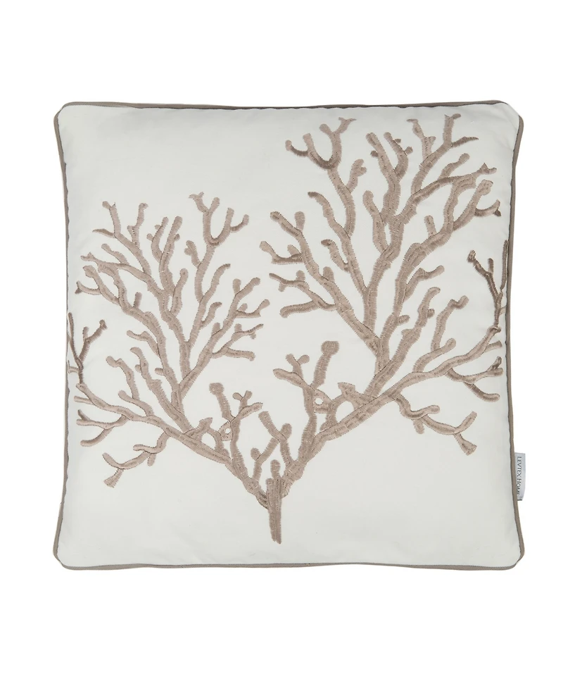 Levtex Galapagos Reef Embroidered Decorative Pillow, 18" x 18"