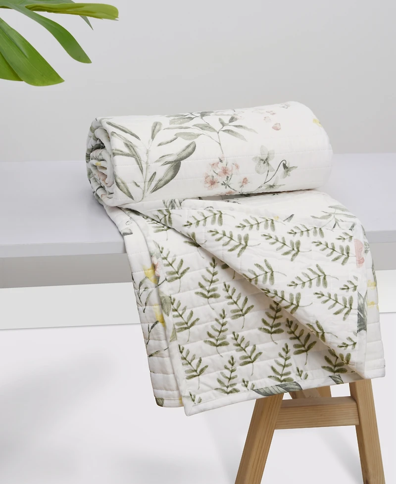 Levtex Viviana Watercolor Floral Quilted Throw, 50" x 60"