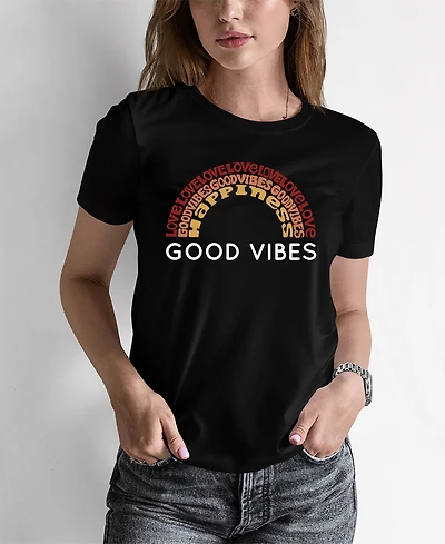 Women's Word Art Good Vibes T-Shirt