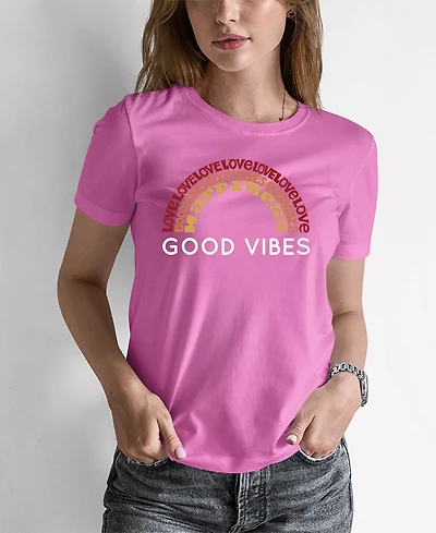 Women's Word Art Good Vibes T-Shirt
