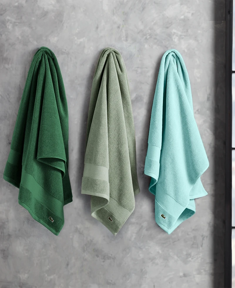 Lacoste Home Heritage Anti-Microbial Supima Cotton Bath Towel, 30" x 54"