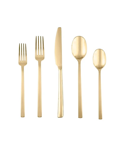 Cambridge Silversmiths Beacon Gold Mirror 20-Piece Flatware Set, Service for 4