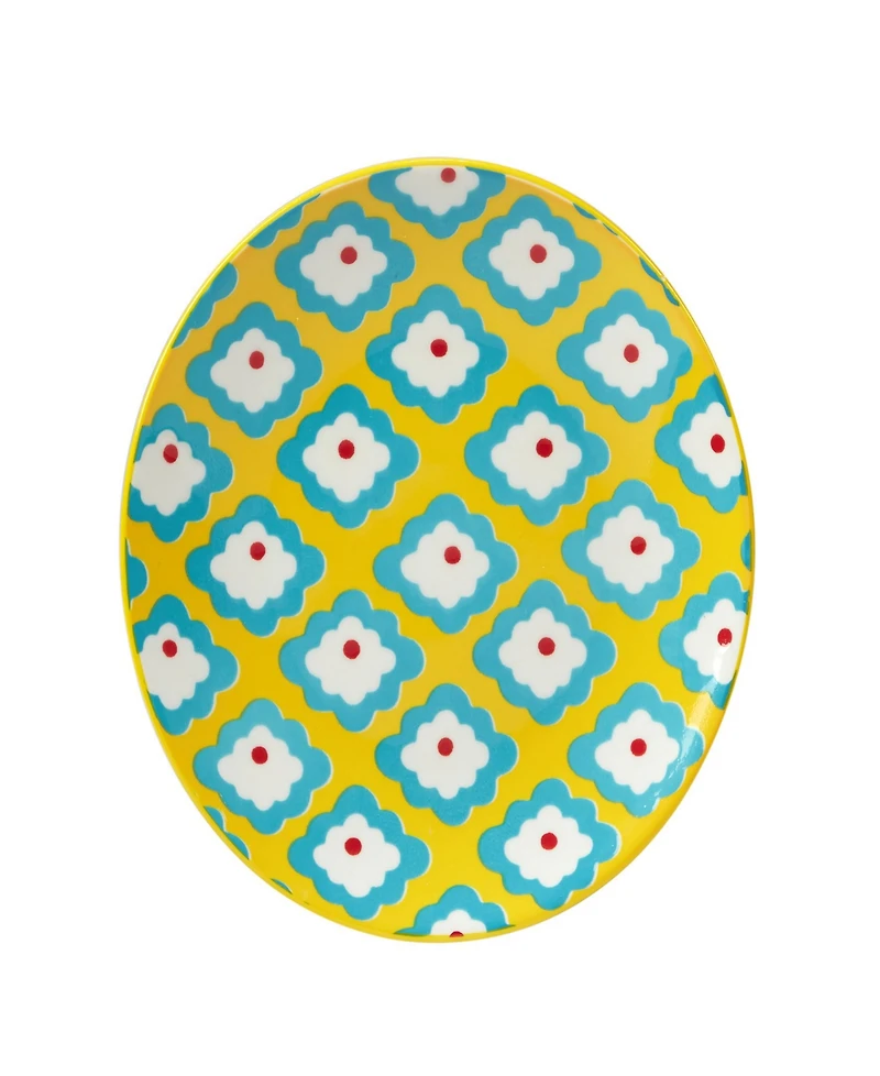 Damask Floral Set of 6 Canape Plate