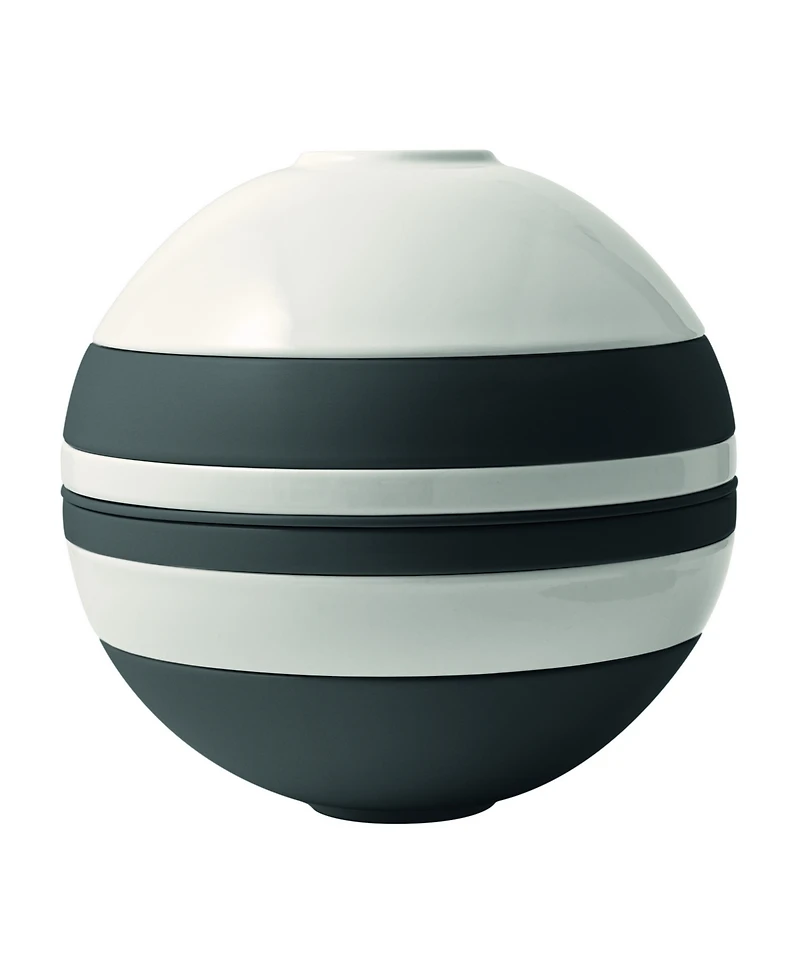 Villeroy & Boch La Boule Black & White 7-Piece Dinnerware Set, Service for 2