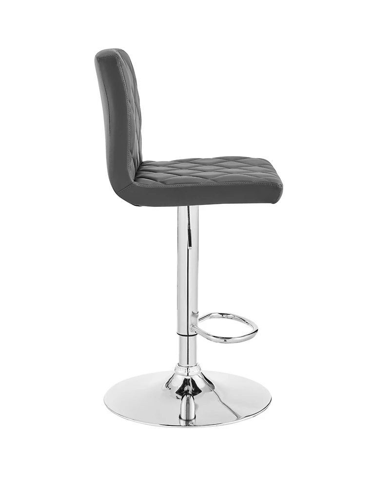 Duval Adjustable Faux Leather Swivel Bar Stool
