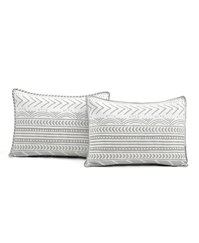 Lush Decor Hygge Geo 3 Piece Quilt Set, Full/Queen
