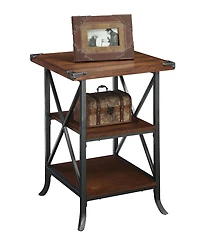 Convenience Concepts Brookline End Table, Charcoal Gray & Slate Frame 17.75 x 26 in.