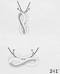 241 Wear It Both Ways Diamond Infinity Pendant Necklace (1/8 ct. t.w.) in 14k White Gold