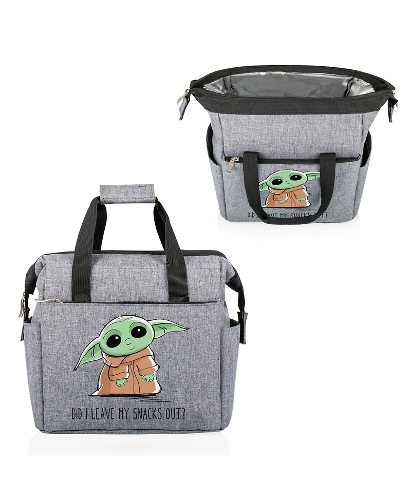 Mandalorian the Child on the Go Snacks Out Gray Lunch Cooler Bag