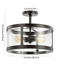 Herndon 2-Light Modern Led Flush Mount