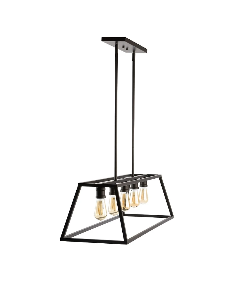 Floyd 5-Light Adjustable Iron Farmhouse Vintage-like Led Dimmable Pendant