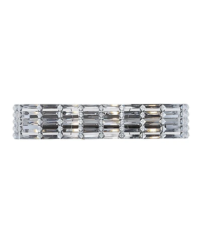 Evelyn Crystal Rectangle 4-Light Glam Modern Led Vanity Light
