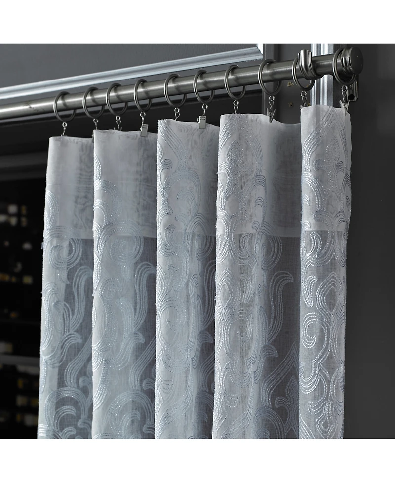 J Queen New York Luxembourg Sheer Window Panel, 50" x 95"