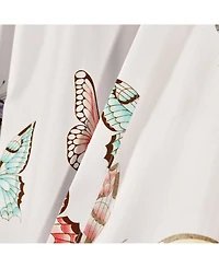 Lush Decor Kids Flutter Butterfly Ruffled Curtain Set, 52" x 63"