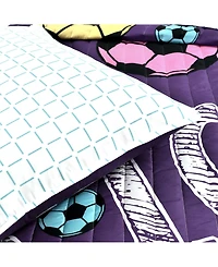Lush Decor Kids Girls Soccer Kick -Pc. Quilt Set