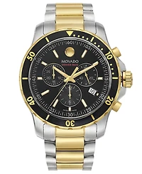 Movado Men's Swiss Chronograph Series 800 Two-Tone Pvd Stainless Steel Bracelet Diver Watch 42mm
