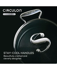 Circulon SteelShield S-Series Stainless Steel Nonstick Saucepan with Lid, 4-Quart, Silver