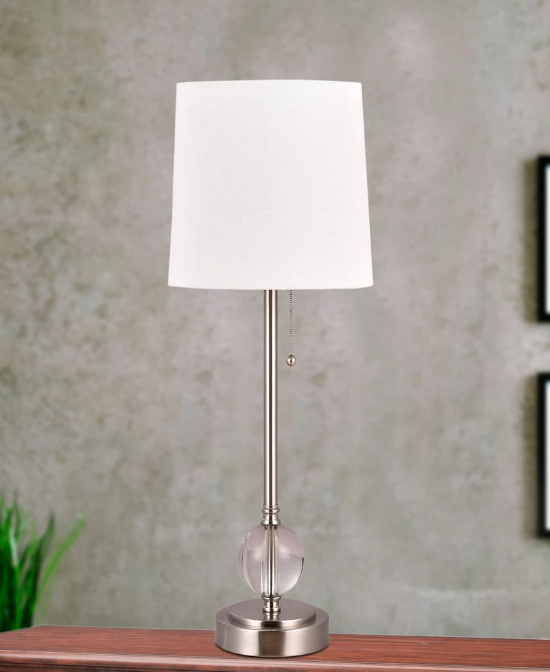 Fangio Lighting Crystal Table Lamps with Usb Port, Set of 2