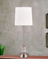 Fangio Lighting Crystal Table Lamps with Usb Port, Set of 2