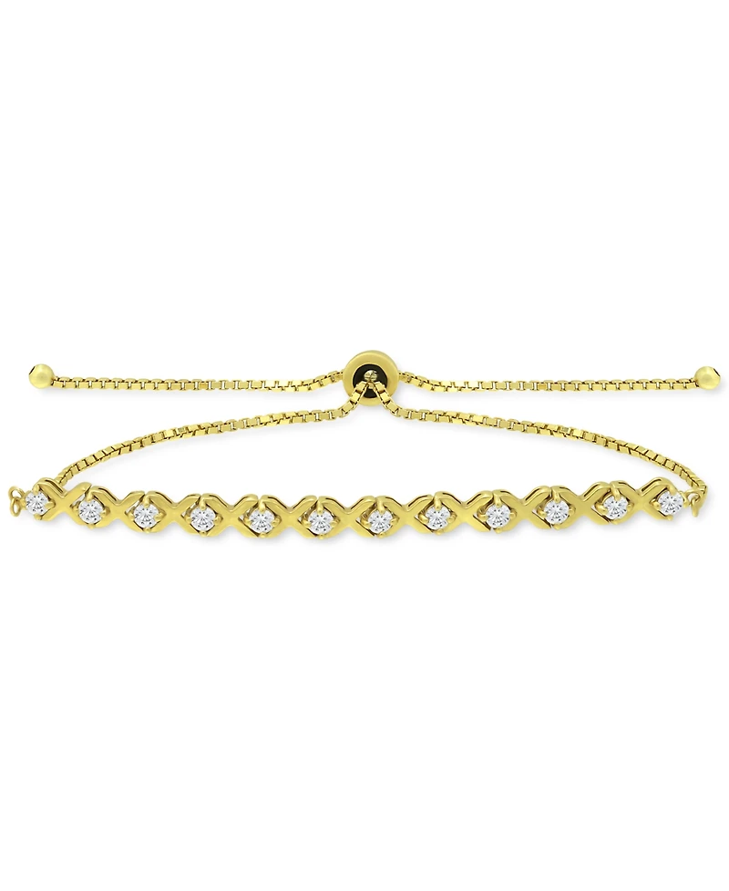 Giani Bernini Cubic Zirconia Xo Bolo Bracelet