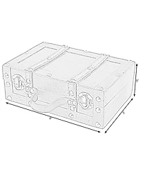 Vintiquewise Old Fashioned Small Suitcase with Straps