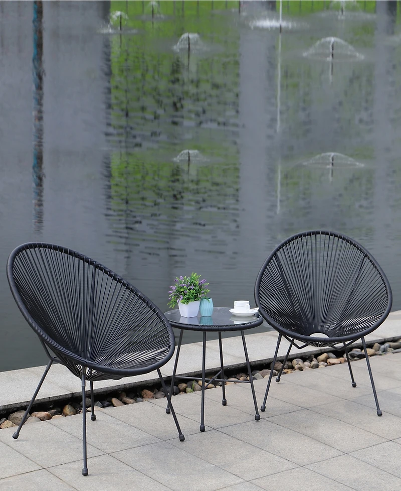 Sassio 3 Piece Conversation Patio Set
