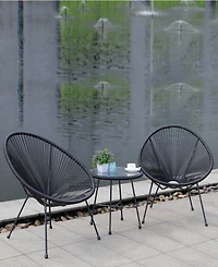 Sassio 3 Piece Conversation Patio Set