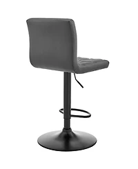 Duval Adjustable Faux Leather Swivel Bar Stool